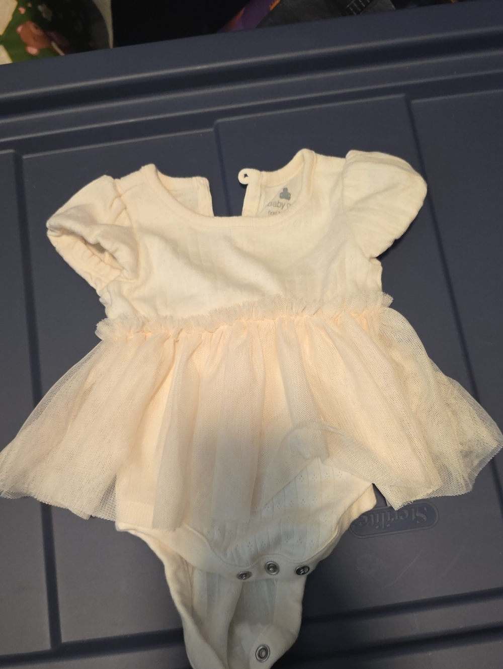 GAP Baby Peach Tulle Dress Bodysuit